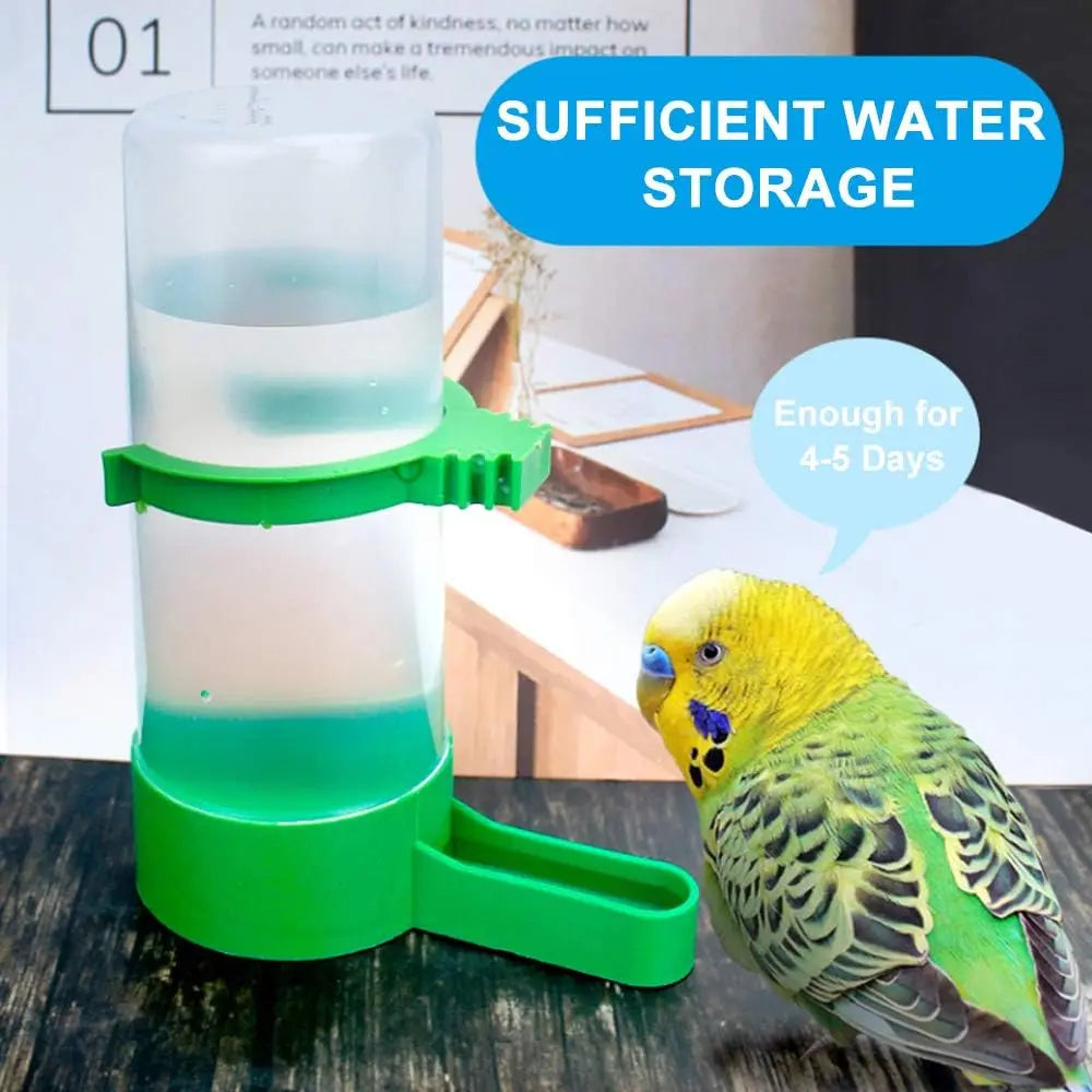 Bird Water Feeder Plastic Drinker Feeder Water Clip for Parrots Budgie Cockatiel Lovebirds Outdoorfun