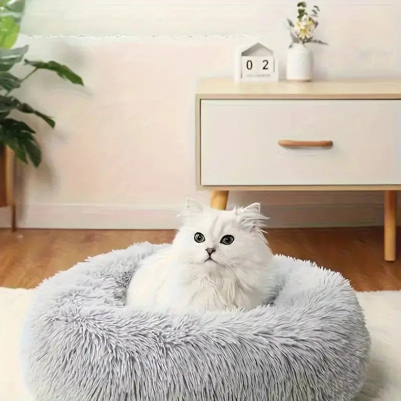A Soft and Comfortable Cat Nest with a Large Unique Circular Design That Provides a Peaceful Sleeping Space for Cats and Small Dogs- a Universal Pet Mat for All Seasons