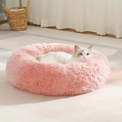 A Soft and Comfortable Cat Nest with a Large Unique Circular Design That Provides a Peaceful Sleeping Space for Cats and Small Dogs- a Universal Pet Mat for All Seasons