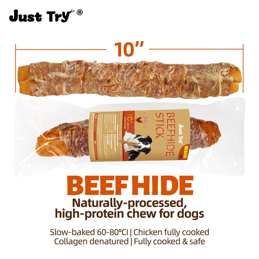 【Petlovers】Big Size Chicken Wrapped Beef Hide Dog Chew – Long Lasting Natural Treats for Aggressive Chewers (Medium & Large Dogs) | Just Try#Summervibes#Petlovers
