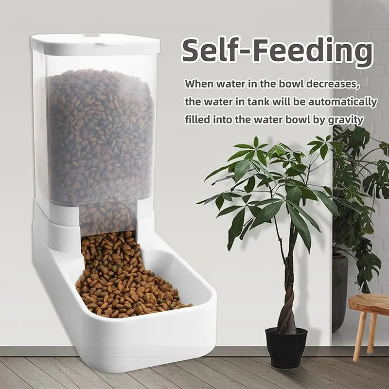 2-Piece Gravity Pet Feeding and Drinking Set, Automatic Dog Food Feeding and Drinking Set - Pet Feeding Set - Suitable for Dogs, Cats, and Pet Animals - Automatic Feeder