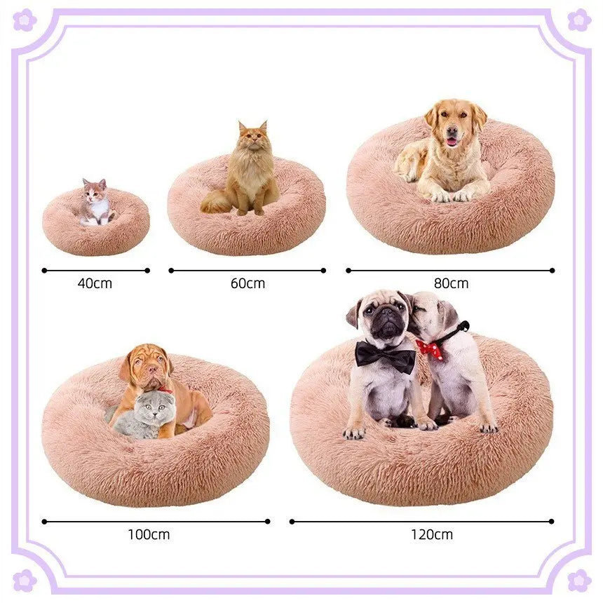A Soft and Comfortable Cat Nest with a Large Unique Circular Design That Provides a Peaceful Sleeping Space for Cats and Small Dogs- a Universal Pet Mat for All Seasons