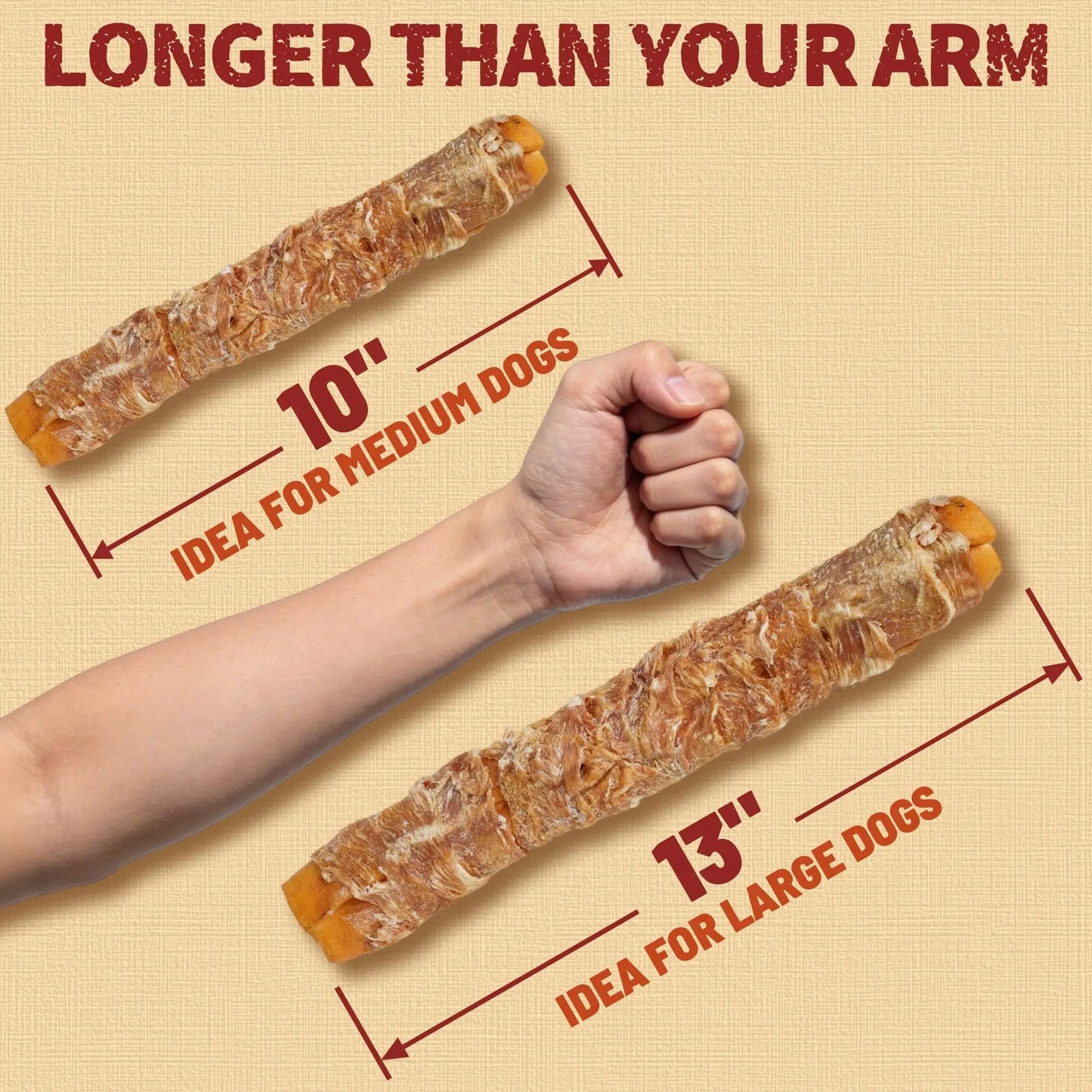 【Petlovers】Big Size Chicken Wrapped Beef Hide Dog Chew – Long Lasting Natural Treats for Aggressive Chewers (Medium & Large Dogs) | Just Try#Summervibes#Petlovers