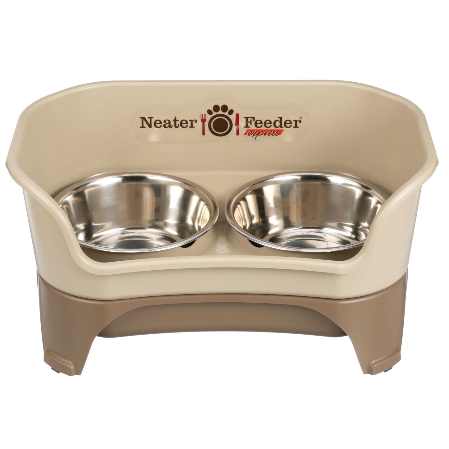 EXPRESS Neater Feeder for Dogs - MESS PROOF PET BOWLS, Stainless Steel Bowls, Raised Walls, Elevated Feeder, Bpa-Free, Top-Rack Dishwasher Safe, Made in USA