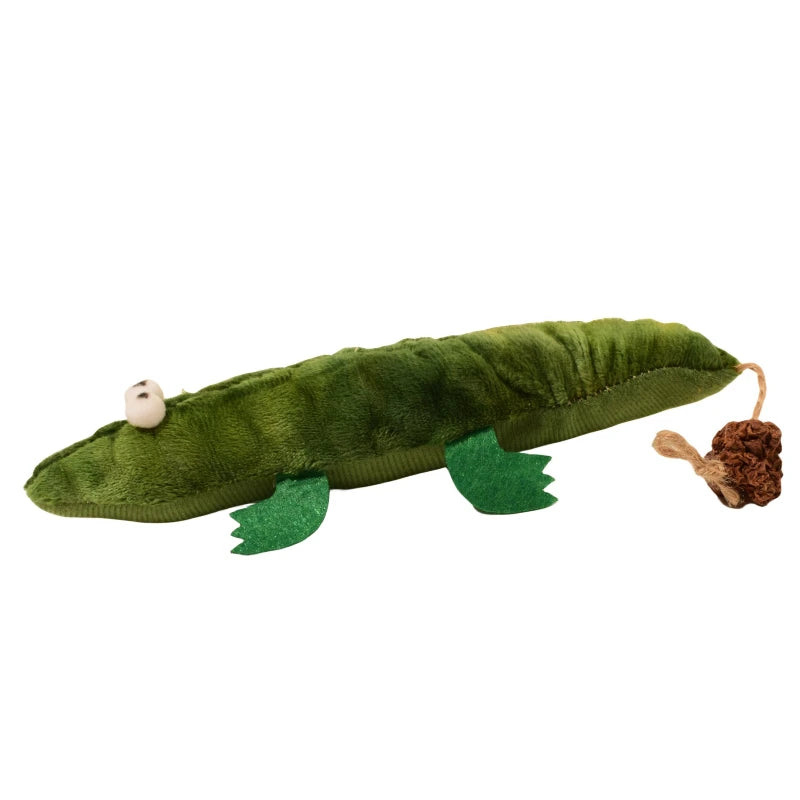 Cat Plush Chewing Toy Catnip Cute Caterpillar Crocodile Bite Resistant Kitten Toy Teeth Cleaning Interactive Cat Toy