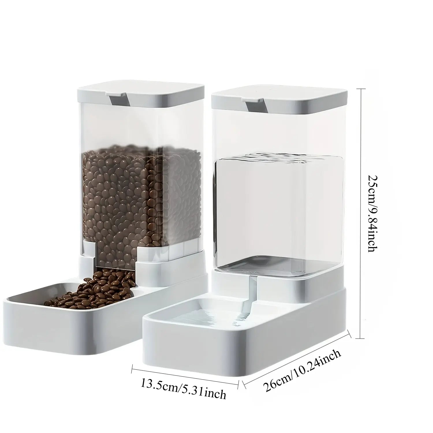 2-Piece Gravity Pet Feeding and Drinking Set, Automatic Dog Food Feeding and Drinking Set - Pet Feeding Set - Suitable for Dogs, Cats, and Pet Animals - Automatic Feeder