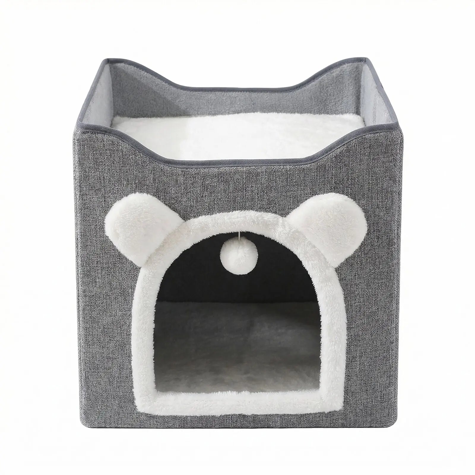 3-In-1 Foldable Cat House & Sisal Scratcher | Double-Layer Semi-Enclosed Bed Outdoorfun