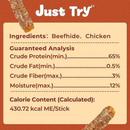 【Petlovers】Big Size Chicken Wrapped Beef Hide Dog Chew – Long Lasting Natural Treats for Aggressive Chewers (Medium & Large Dogs) | Just Try#Summervibes#Petlovers