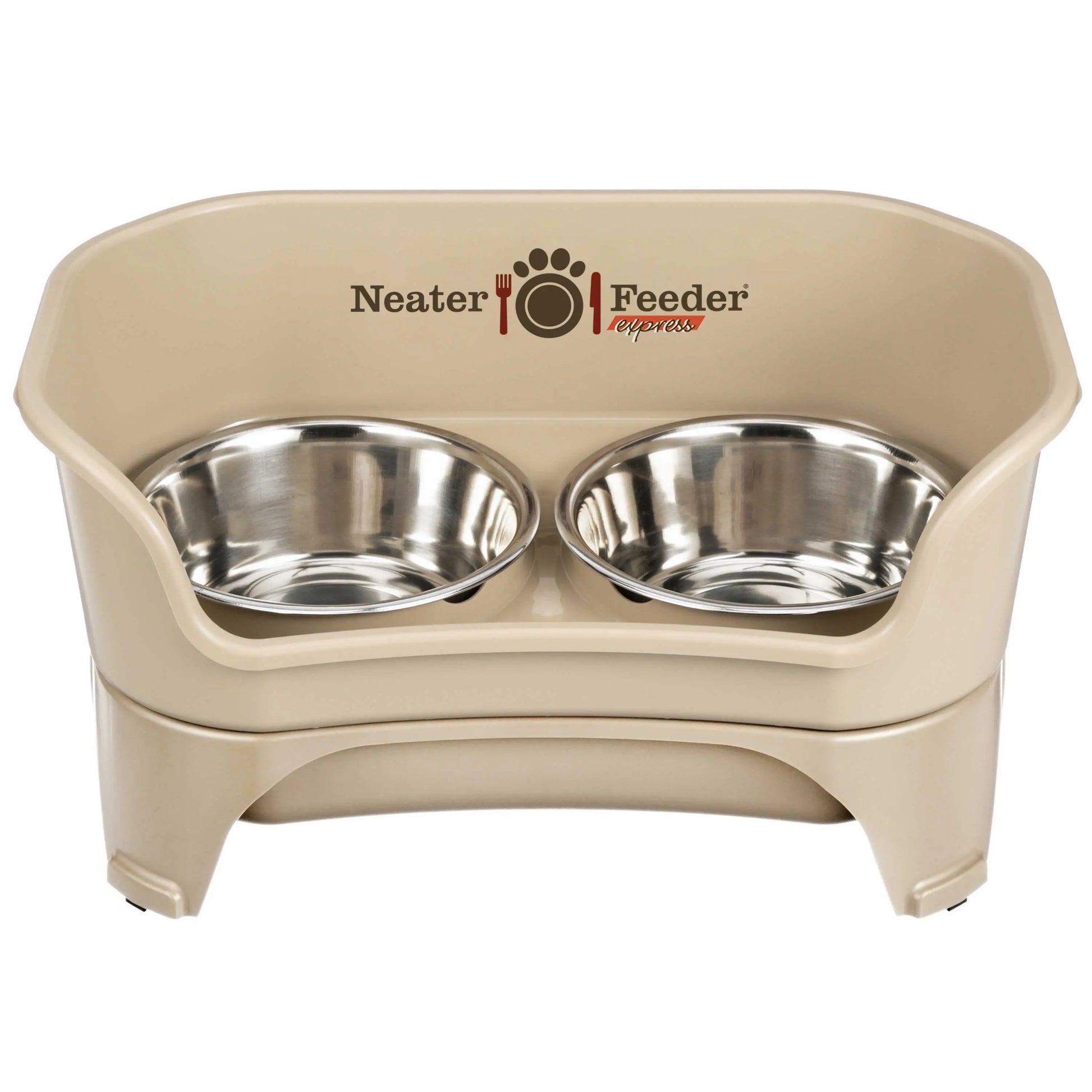 EXPRESS Neater Feeder for Dogs - MESS PROOF PET BOWLS, Stainless Steel Bowls, Raised Walls, Elevated Feeder, Bpa-Free, Top-Rack Dishwasher Safe, Made in USA