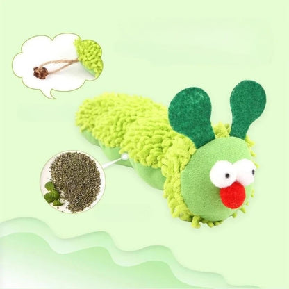 Cat Plush Chewing Toy Catnip Cute Caterpillar Crocodile Bite Resistant Kitten Toy Teeth Cleaning Interactive Cat Toy